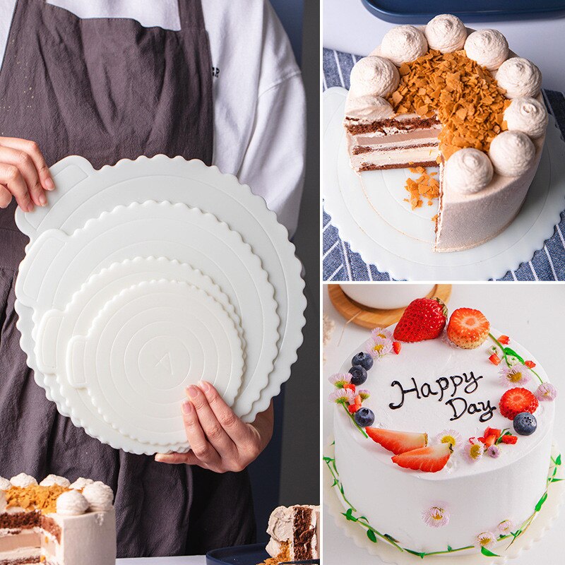 6inch Mousse Cake Paper Boards Reusable Cake Pizza Round Cardboard Cupcake Dessert Displays Cardboard Tray Cake Decorative Tool
