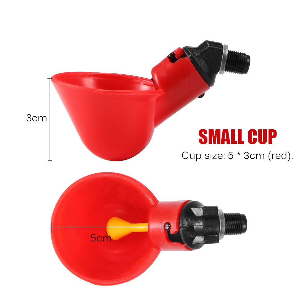10Pcs Automatic Chicken Drinking Cups Rooster Hen Drinker Fountains Farm Animal Poultry Feeding Watering Supplies