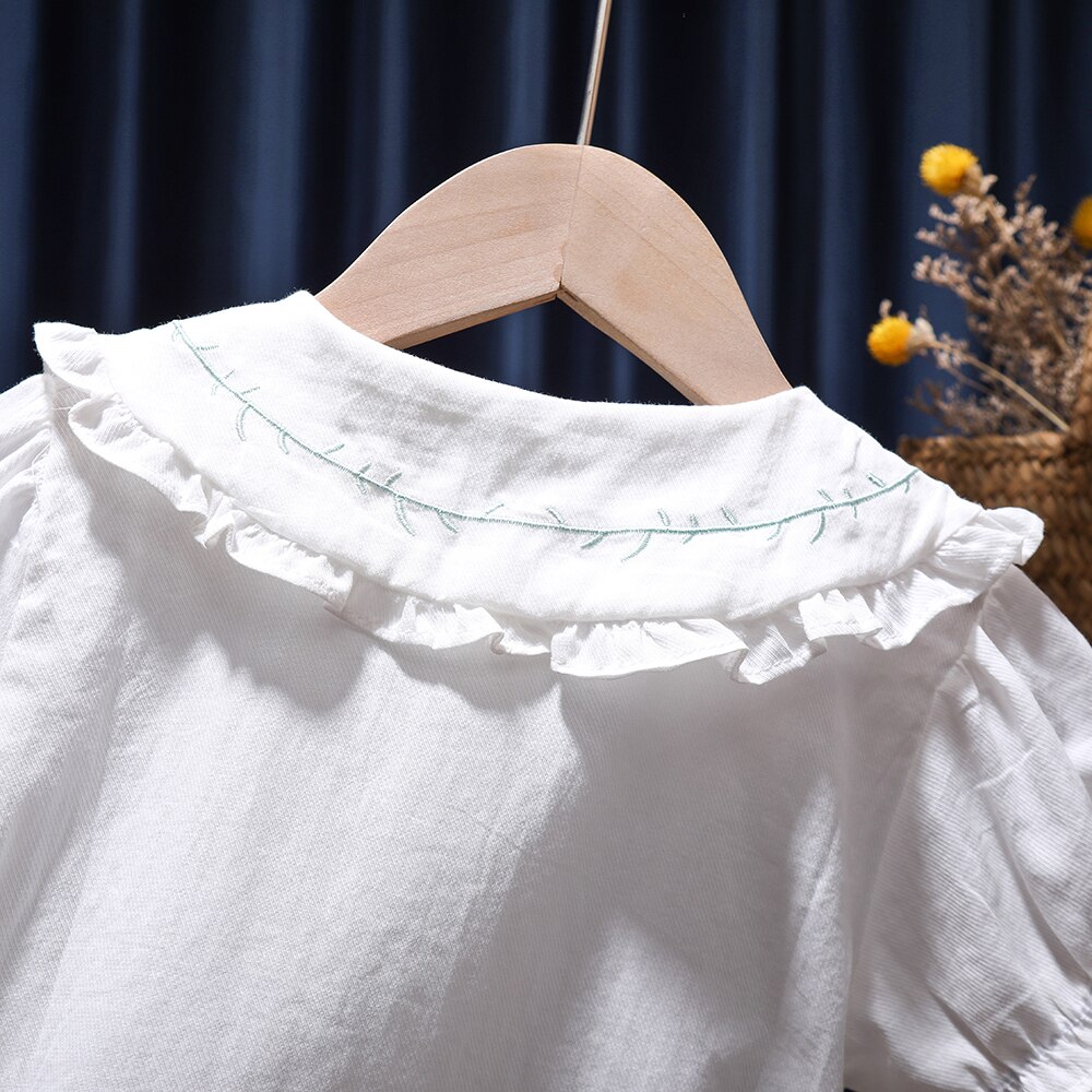 Camisas de princesa para niña, blusa con de fresa para bebé, Tops, ropa de algodón para niños de 1 a 6 años