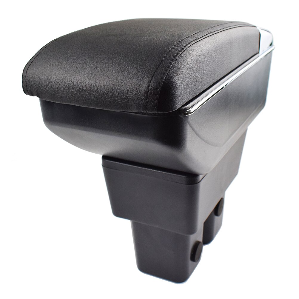 Armrest box For Suzuki Jimny Duel Comfort Storage Black Leather Container Tray Center Console Cup Holder Car Styling: Black Thread