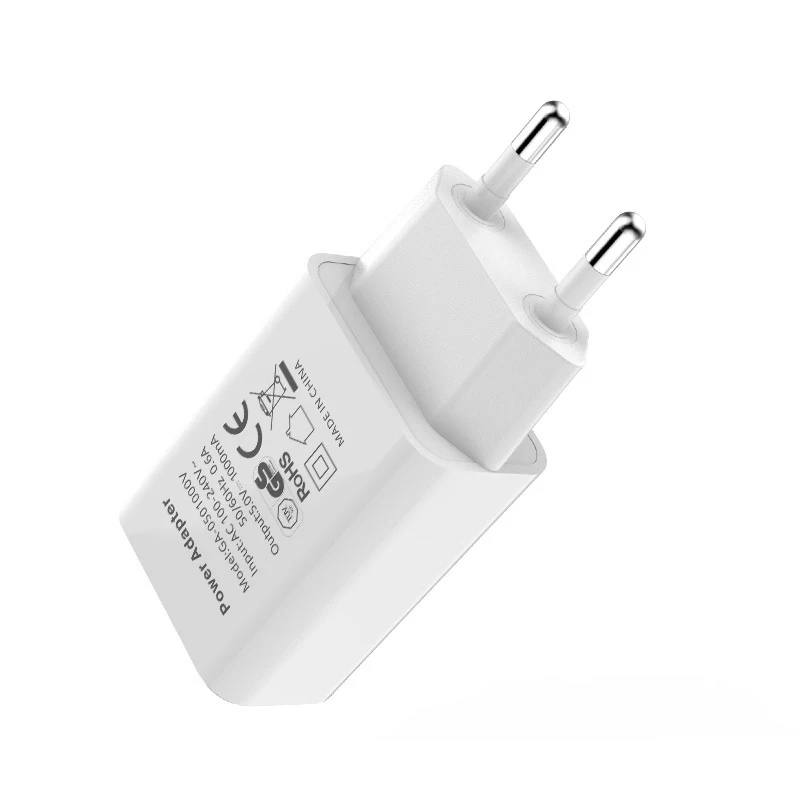 Mini cargador de pared USB de 5V 1A, cargador de teléfono móvil, adaptador de cargador de viaje con enchufe europeo para iPhone 13, Android, xiaomi, mi11, huawei mate30: universales