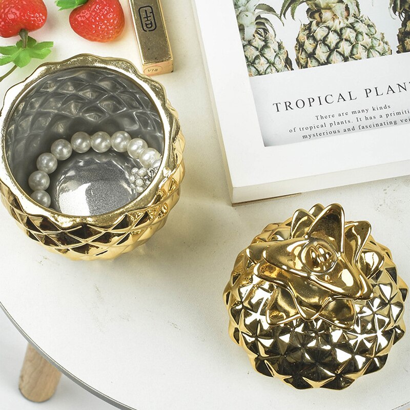 Nordic Ananas Lagerung Tank Aromatherapie Kerze Lagerung Container Keramik Glas Schmuckstück Boxen Candy Jar Home Dekoration Handwerk