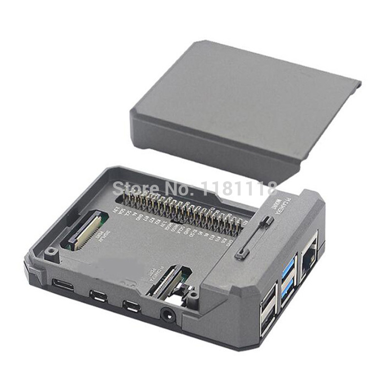 Raspberry Pi 4 model B aluminum alloy case slider magnetic suction case ,for Raspberry pi 4B