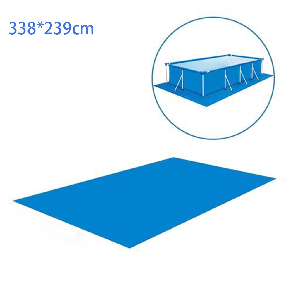 Rectangle Swimming Pool Mat Foldable Pool Floor Cloth Swimming Pool Protective Mat: 338X239cm