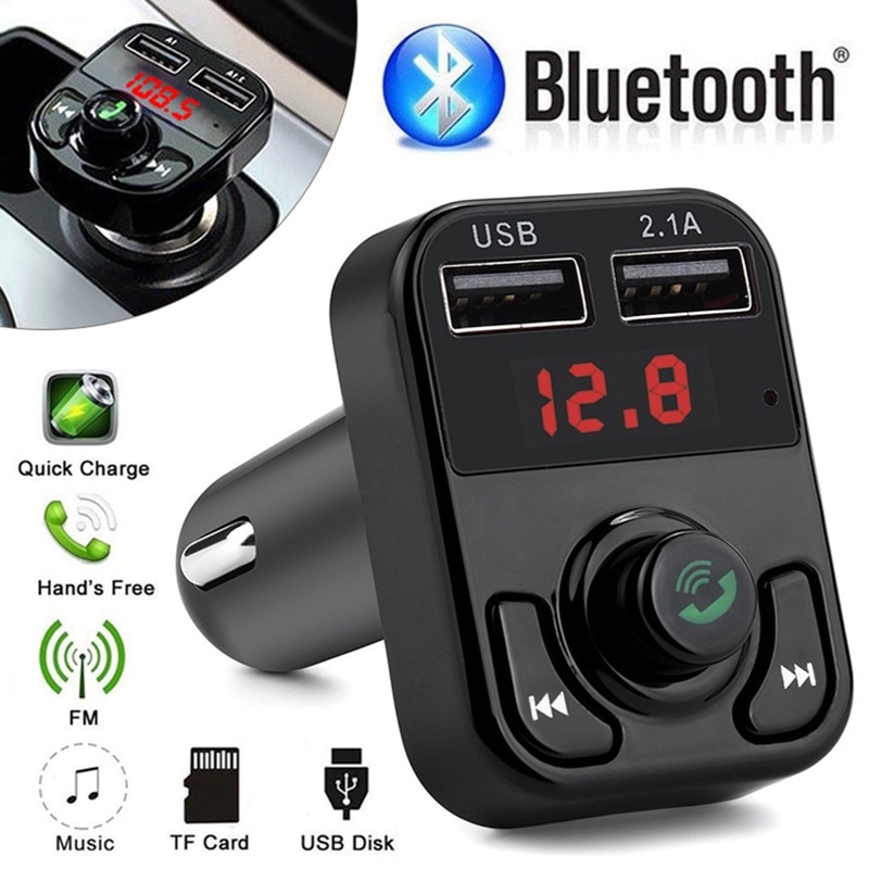 Victsing Bluetooth MP3 Speler Fm-zender Handsfree Draadloze Radio Adapter Usb Car Charger 2.1A MP3 Speler Sd Muziek