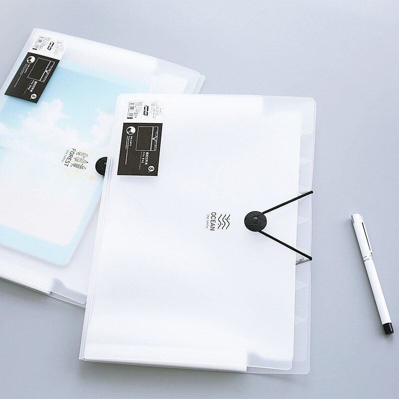 Plast transparent  a4- fil mapp dokumentpåse expanderande flerskiktiga fickor dragspel mapp skolbord tillbehör arrangör
