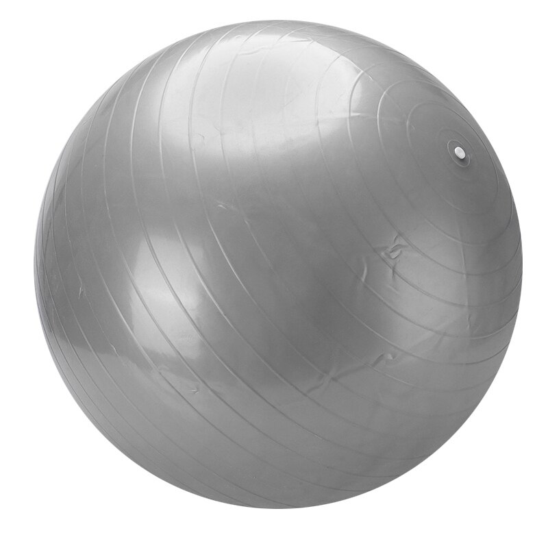 4 Colors Yoga Balls Pilates Fitness Ball Gym Balance Explosion-proof Yoga Balls Fit Ball Exercise Workout Massage Ball with Pump: Silver