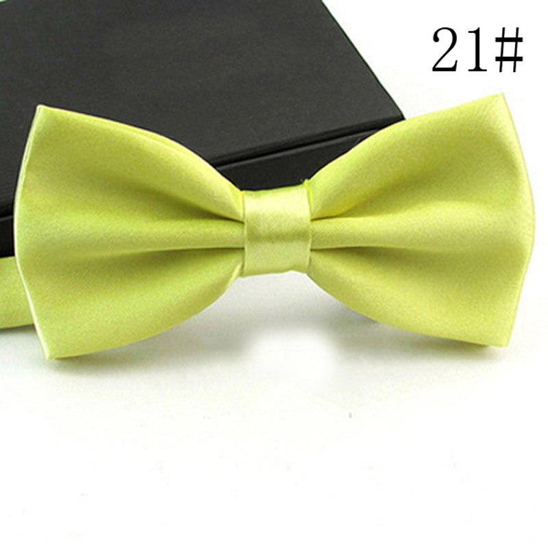 Chemise avec nœud papillon pour homme, vêtement formel, Business, mariage,: a21 Light Yellow