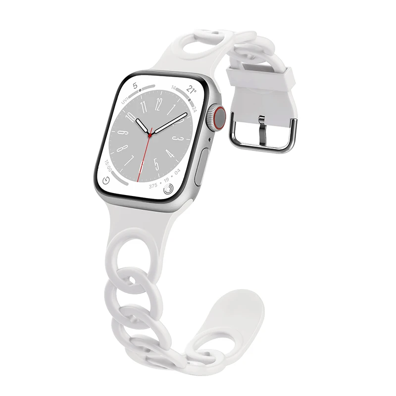 Pasek do Apple Watch Band Ultra 49mm 44mm 40mm 45 Mm 41mm 38mm 42mm Sportowa silikonowa bransoletka z pętlą IWatch Series 8 7 6 3: GREEN BLUE / 12mm