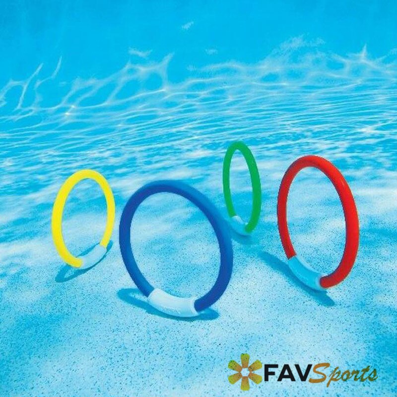 4 stks Onderwater Duiken Ringen Plastic Gooien Speelgoed Kinderen Zwembad Speelgoed Cirkel Training Ringen Zwembad water Game