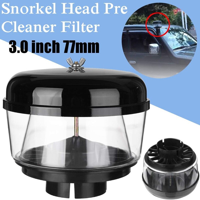 3 Inch 77Mm Water Val Snorkel Head Air Ram Hoofd Pre Cleaner Air Flow Auto Snorkel Hoofd Snorkel Ram zand Cup Voor Toyota Nissans