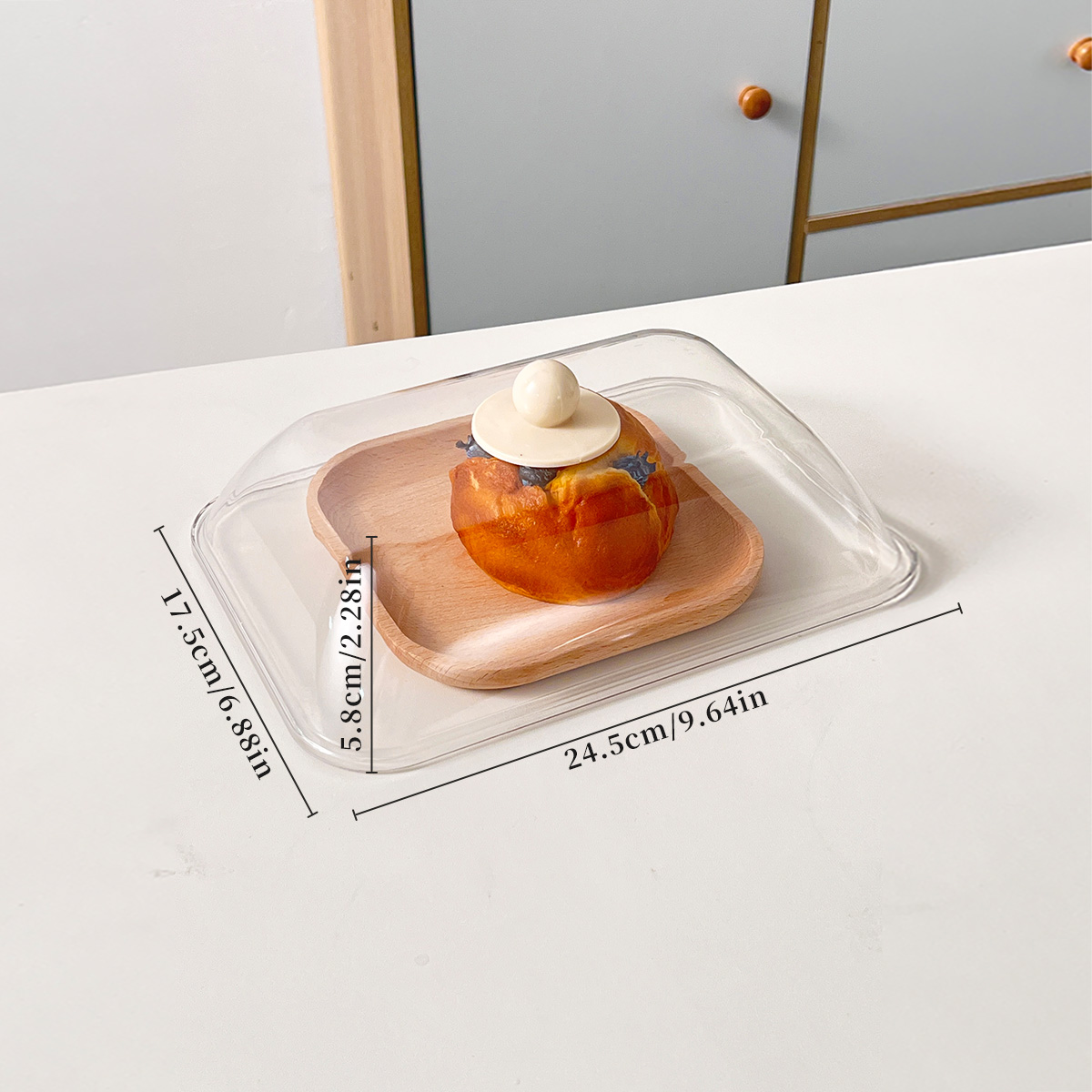 Reusable Food Fresh-keeping Cover Transparent Plastic Food Cover Dustproof & Insect Protective Lid Kitchen Storage Accessories: Red