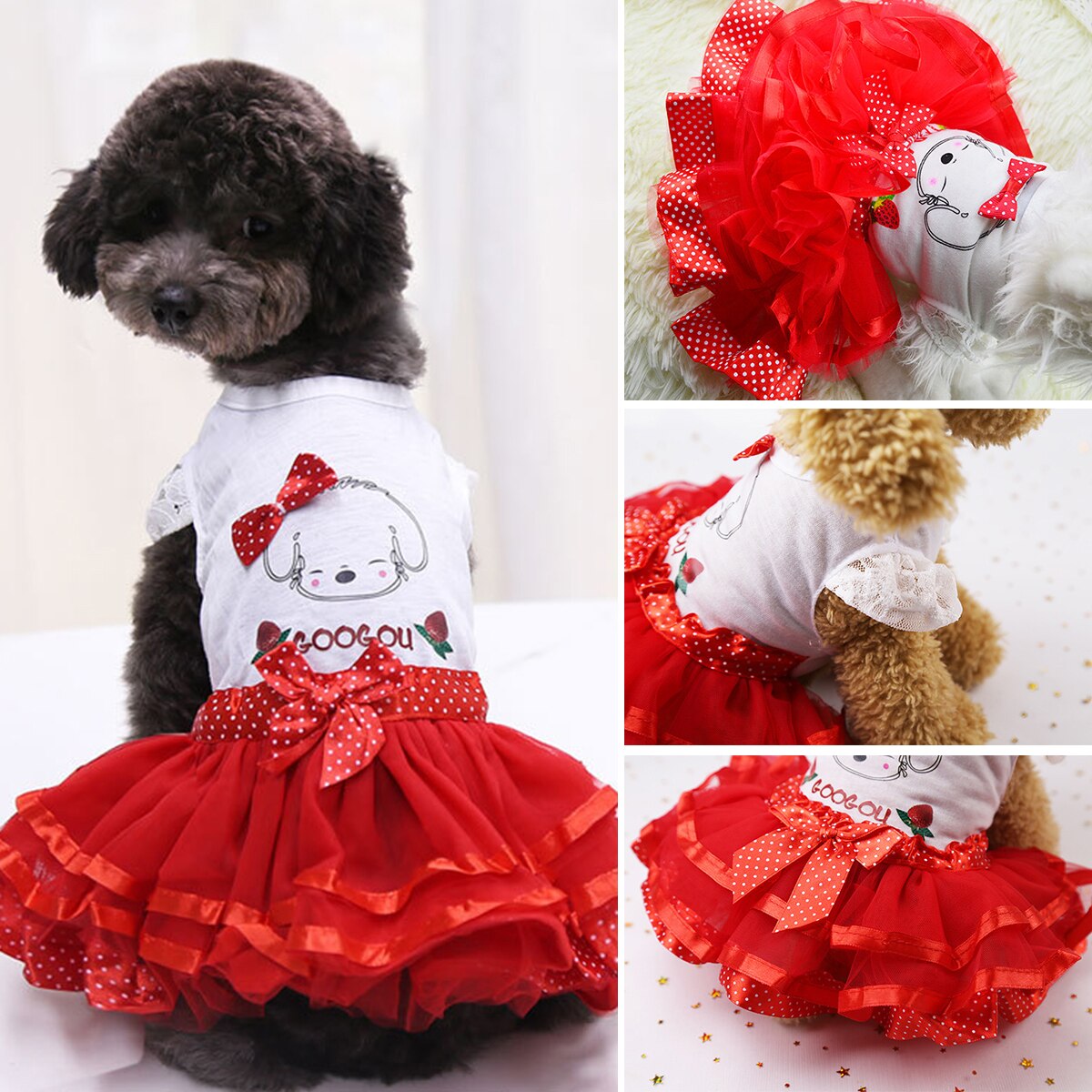 Kæledyr hund tegneserie tutu kjole nederdel hvalp kat prinsesse tøj tøj kjole til hunde hund kostume