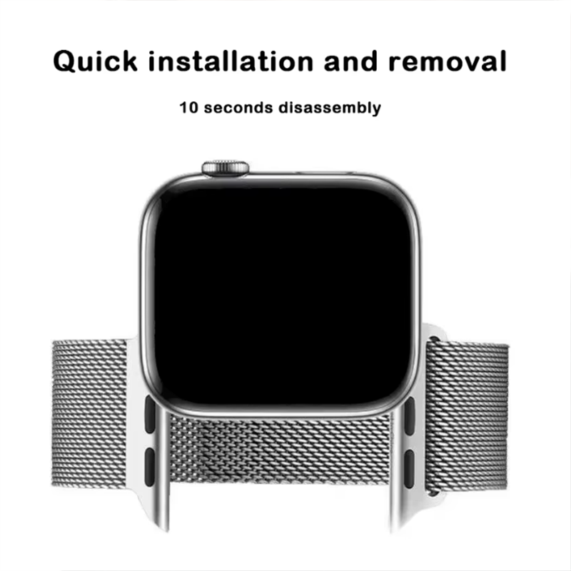 Milanese Loop Strap For Apple Watch Band 46mm 49mm 44mm 40mm 45mm 41mm Metal Classic Bracelet iWatch Series 10 4 5 6 7 8 9 Ultra