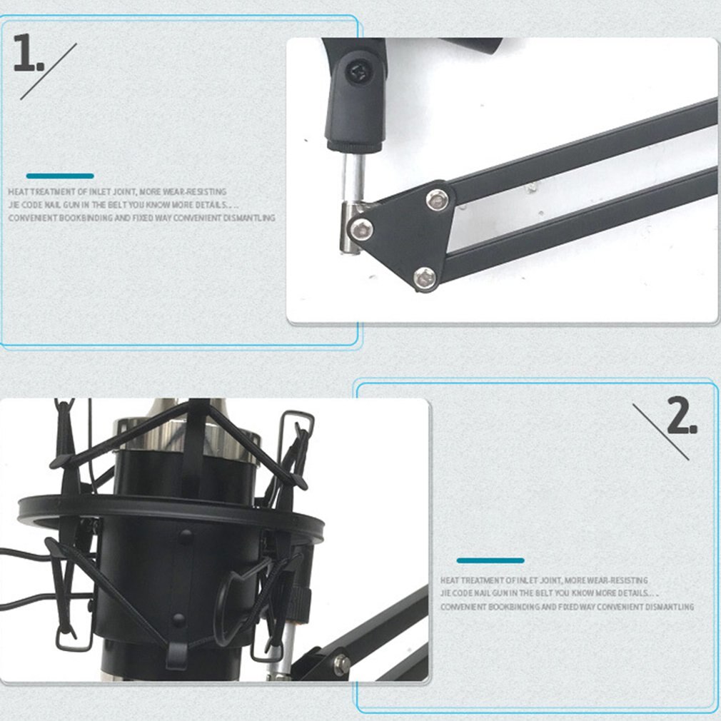 Nb35 Live Cantilever Bracket Microphone Stand Desktop Mic Clip Holder Tripod Universal Microphone Bracket