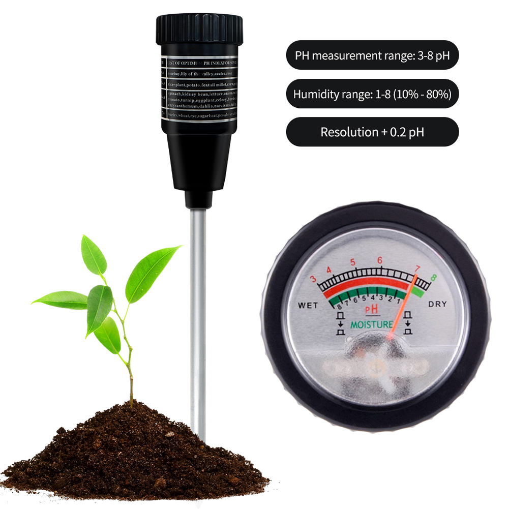 2in1 Portable Soil Moistures and PH Tester Acidity Humidity Meter Garden Soil Analyzer Potted Crops Planting Cultivating Tool