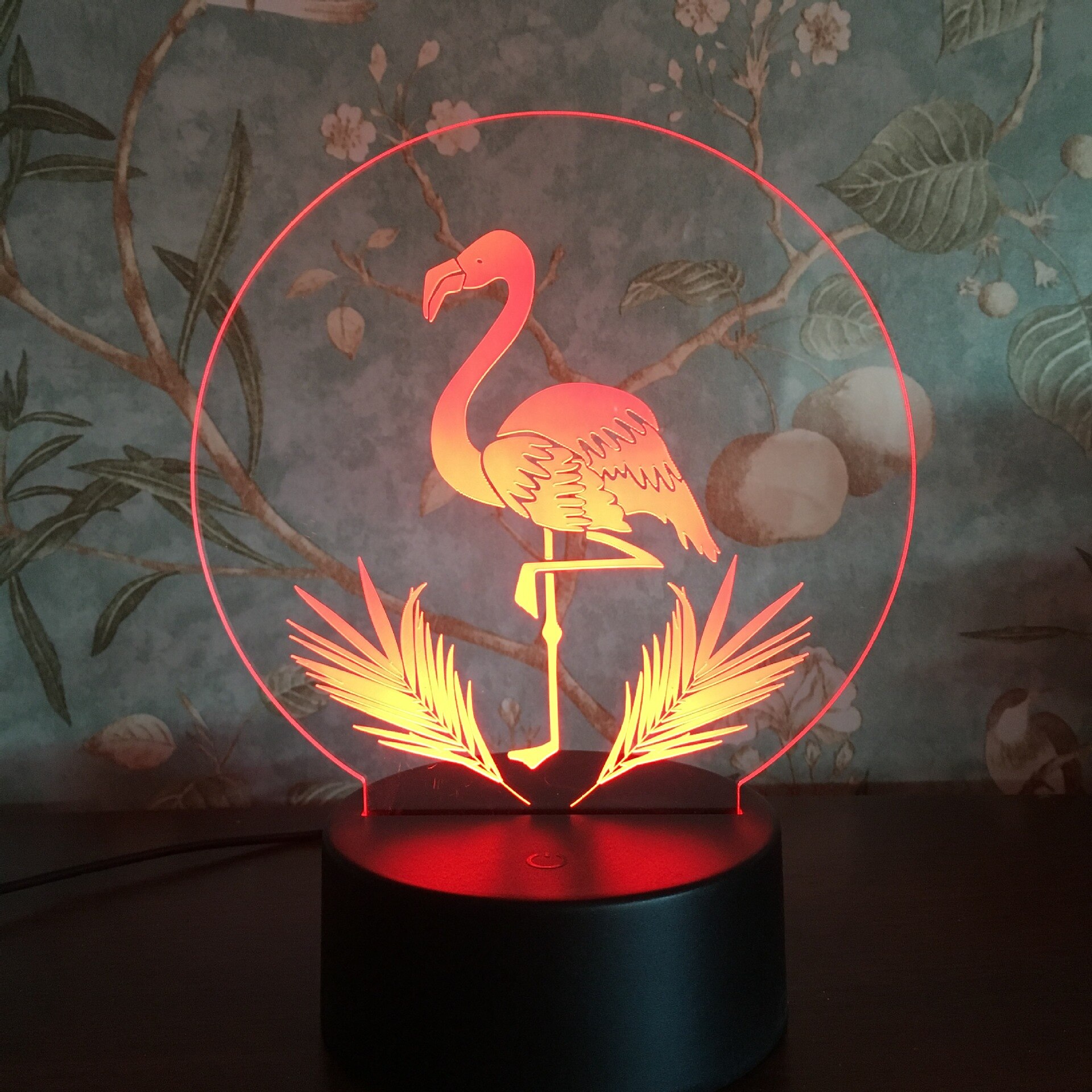 Crane Model 3D Led Nachtlampje 7 Kleuren Flickering Touch Usb Hallucinatie Mood Lamp Usb Sleep Verlichting Kinderen Verjaardag