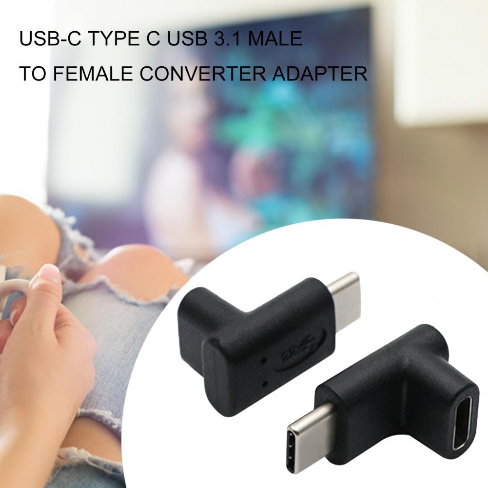 Right Angle 90 Degree USB 3.1 Type C Male to Femal... – Grandado