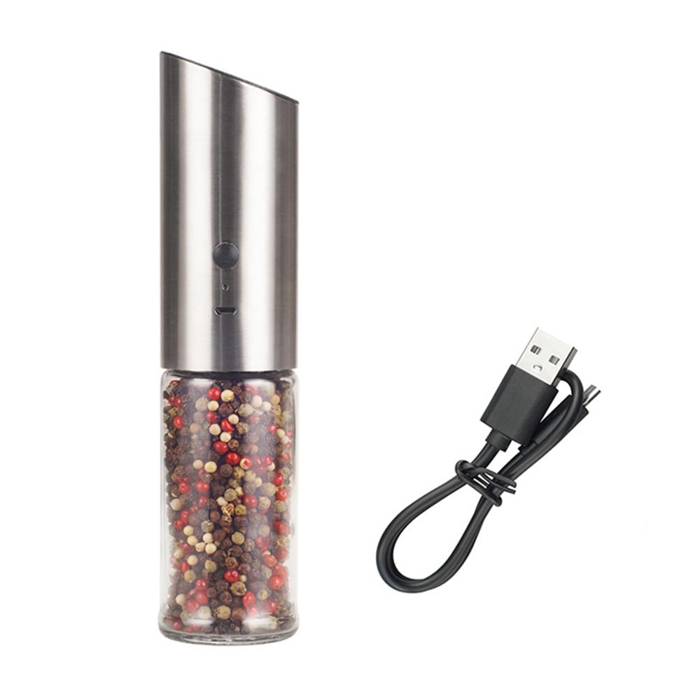 Moulin à Poivre électrique Rechargeable, Moulins Sel Poivre Automatique Avec Lumire Led Blanche Grossiret Rglable Opration Une Main Idal Pour Cuisine Restaurant Bbq Camping 76993870