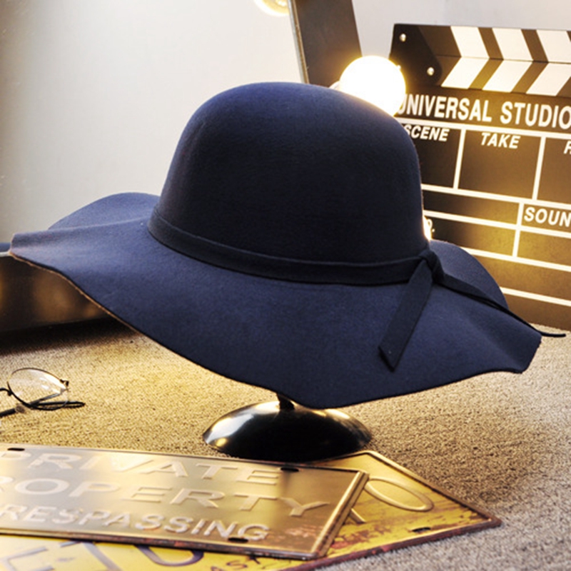 Britisk stil med filthatte til kvinder, stor skyggehat, flad skygge, hvid kasket til damer, efterår og vinter: M / Myntegrøn