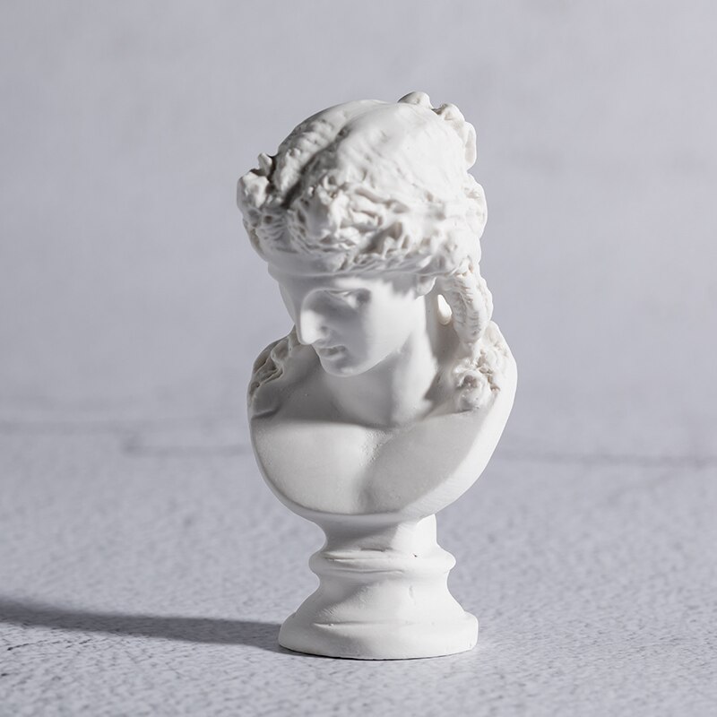 World Famous Statue Retro Art Resin Head Skull Sculpture Sketch Model David Moliere Home Decoration Accessories: Arias