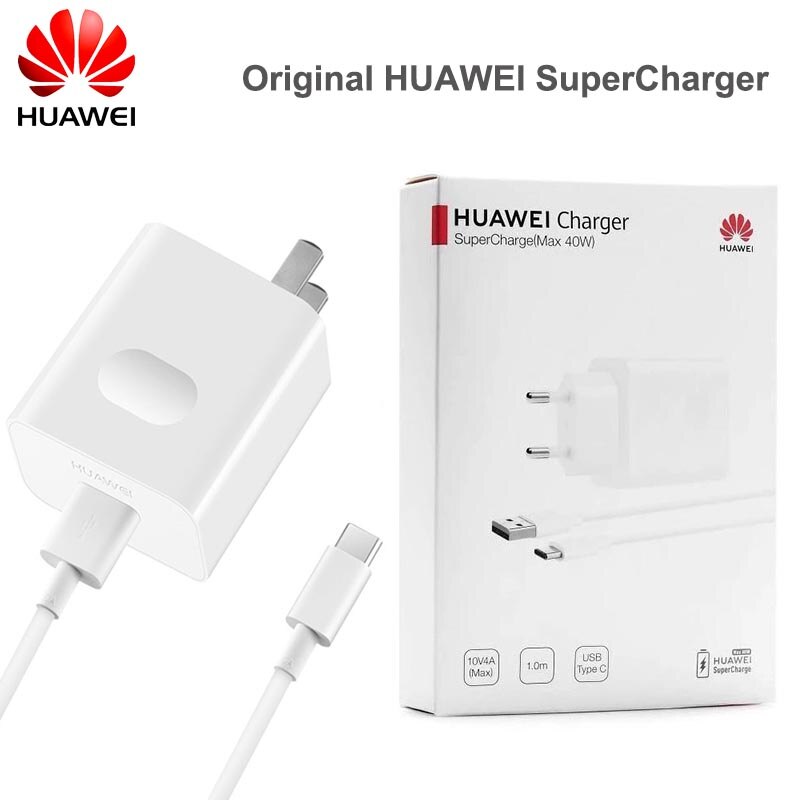 Szybka ładowarka Huawei Supercharge Max 40W 10V/4A z kablem 5A do Huawei P30 P40 Nova 5 5t 7 Pro Mate 30 20 Pro magia 2 Honor V30