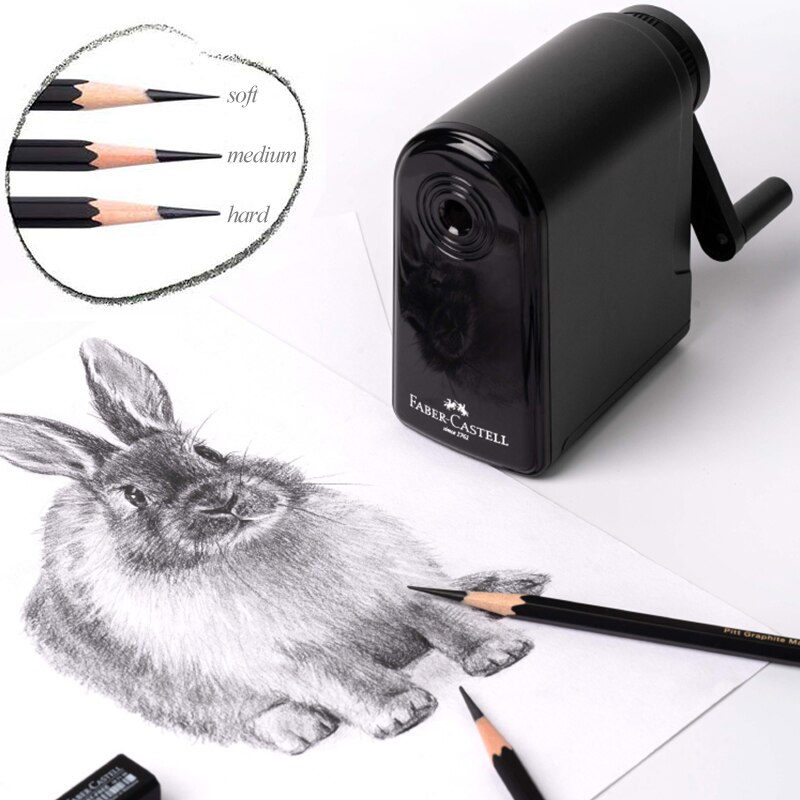 Faber Castell artistes taille-crayon à pointe longue Points réglables manuellement pour crayons à charbon d'art/dessin/crayons de croquis