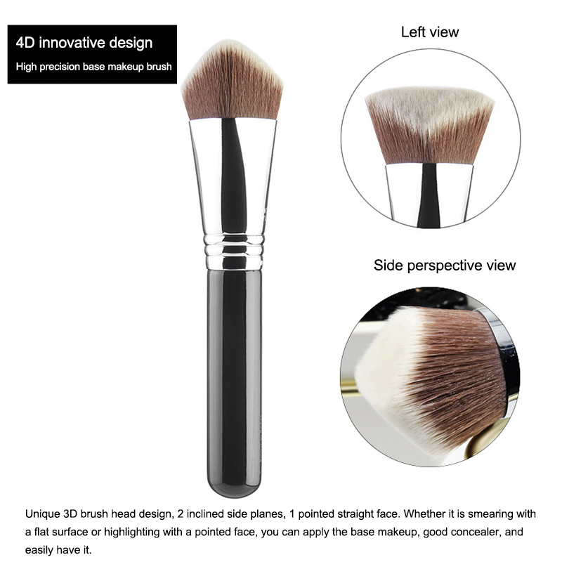 Pinceau de maquillage Kabuki pour fond de teint, pinceaux cosmétiques végétaliens, simple et grand, triangle incliné, carré et conique, luxe et de