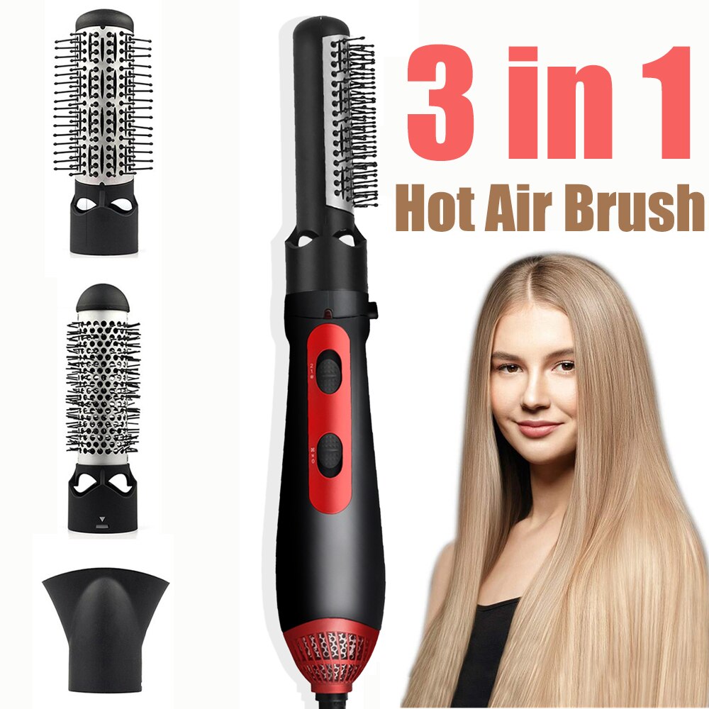 Kit 3 en 1 pour sèche-cheveux et volumisateur, 1200W, avec brosse à Air pour lisser et boucler