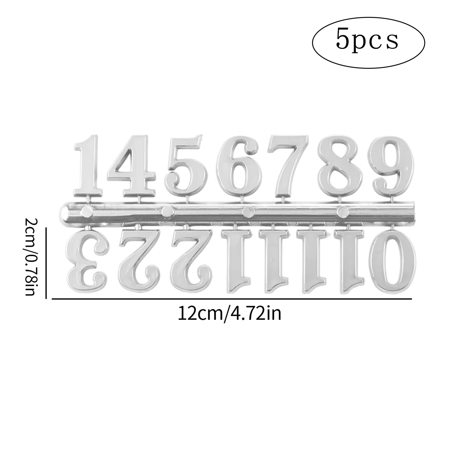 Clock Numerals Arabic Roman Number Restore Clock Numerals Accessories DIY Epoxy Resin Clock Molds Accessories: Pink