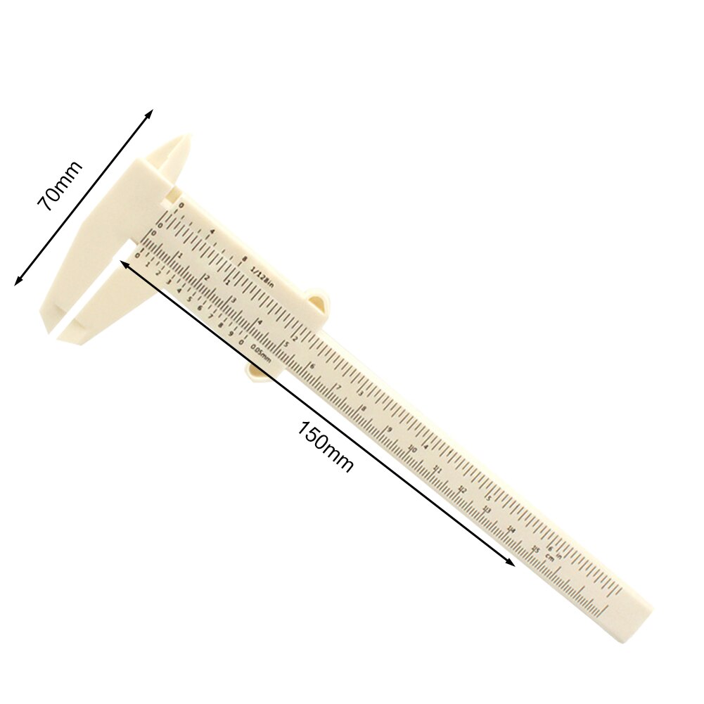 0-150mm Plastic Mini Vernier Caliper 0-150mm Double Scale Depth Gauge Jewelry Measuring Caliper Depth Diameter Measure Ruler