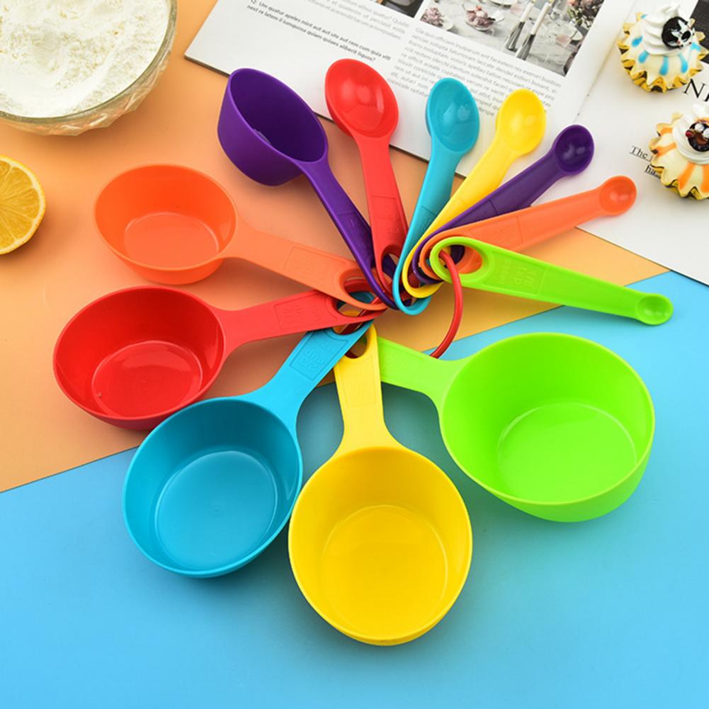 Measuring Cups Mix Color Measuring Spoons Lightweight Anti-deform Good Flour Measuring Cup Spoon Set