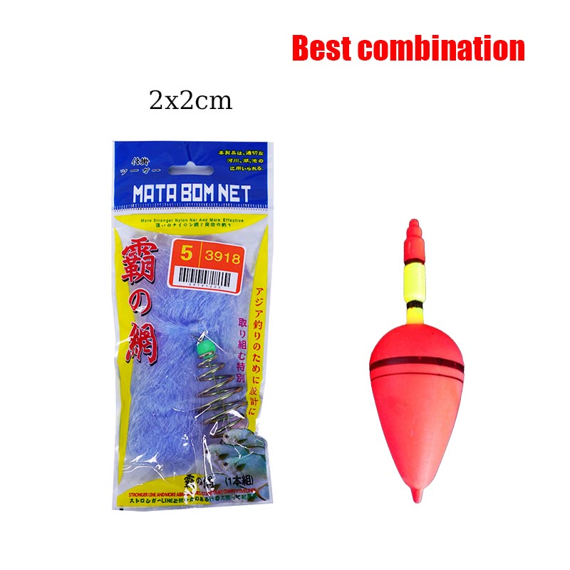 Trampa de red de pesca con marco de acero rico en carbono, malla con cuentas luminosas, red para peces de mar, de aparejos, trampa de pesca alimentadora: green