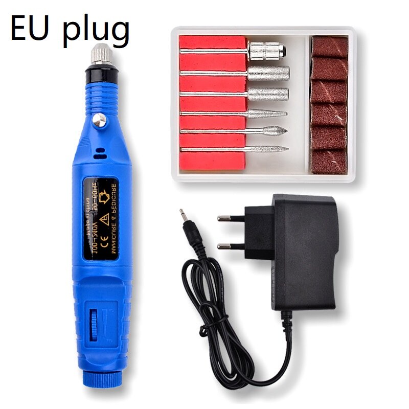 1Set Elektrische Nagel Boormachine Pen Apparaat Voor Manicure Frezen Elektrische Nail Sander Pedicure Manicure Gereedschap Kit: 01