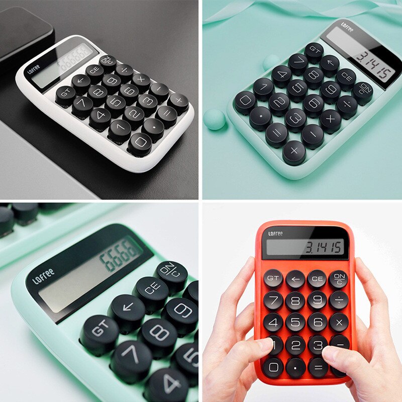 4 Colors Lofree Calculator Vintage Decompressed Detachable Keycap Intelligent Shutdown Portable Mini Student Office Calculation