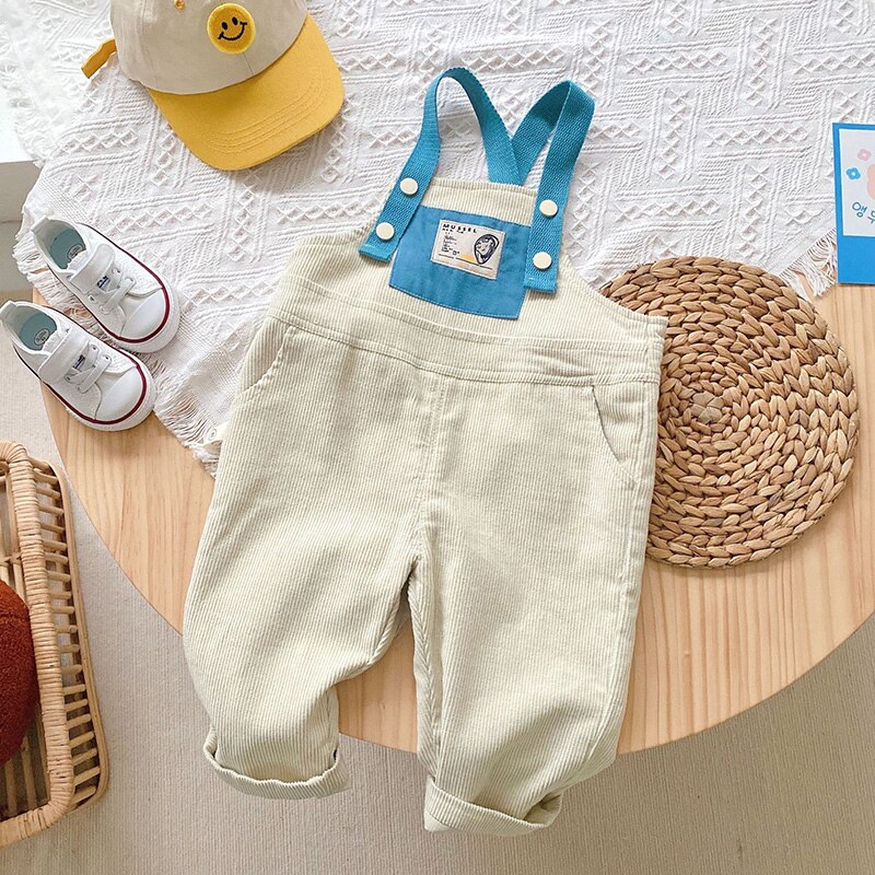 Pantalones de pana para niños y niñas, petos de , para primavera y otoño