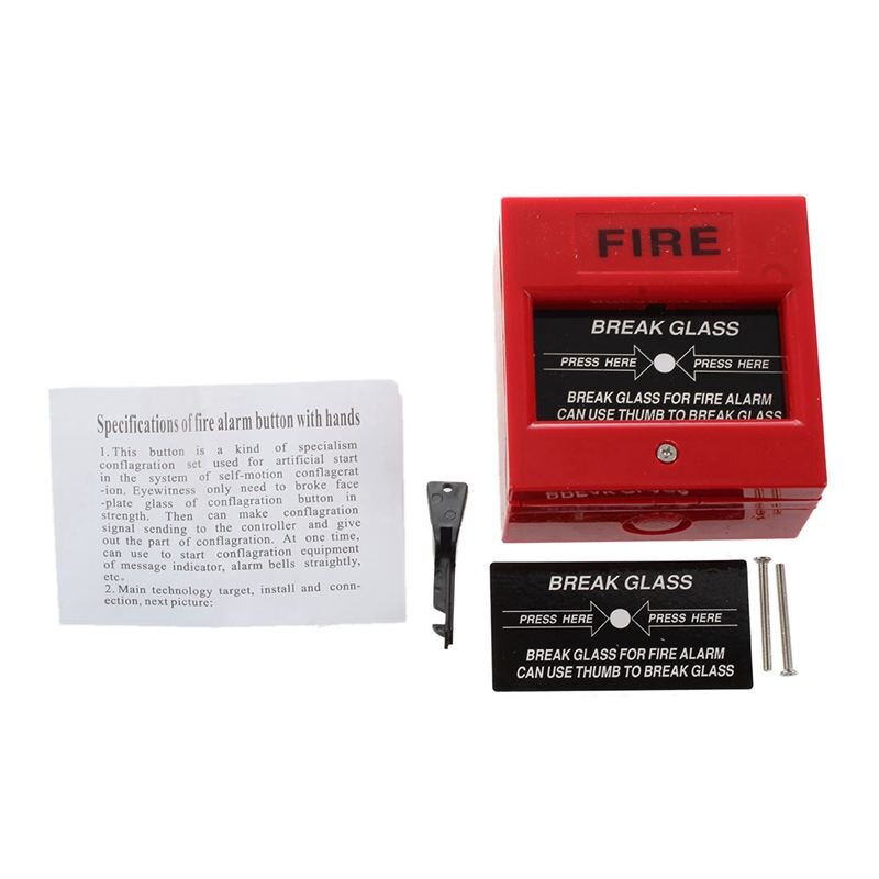 AC 250V/12V DC 12V Resettable Manual Call Point Fire Alarm Pull Station