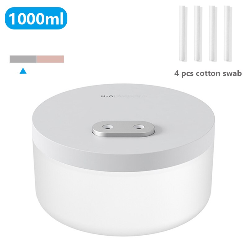 1000Ml Grote Capaciteit Luchtbevochtiger Dual Spray 2200Mah Usb Oplaadbare Draadloze Ultrasone Xiomi Aroma Diffuser Licht Fogger: 04 / USB models