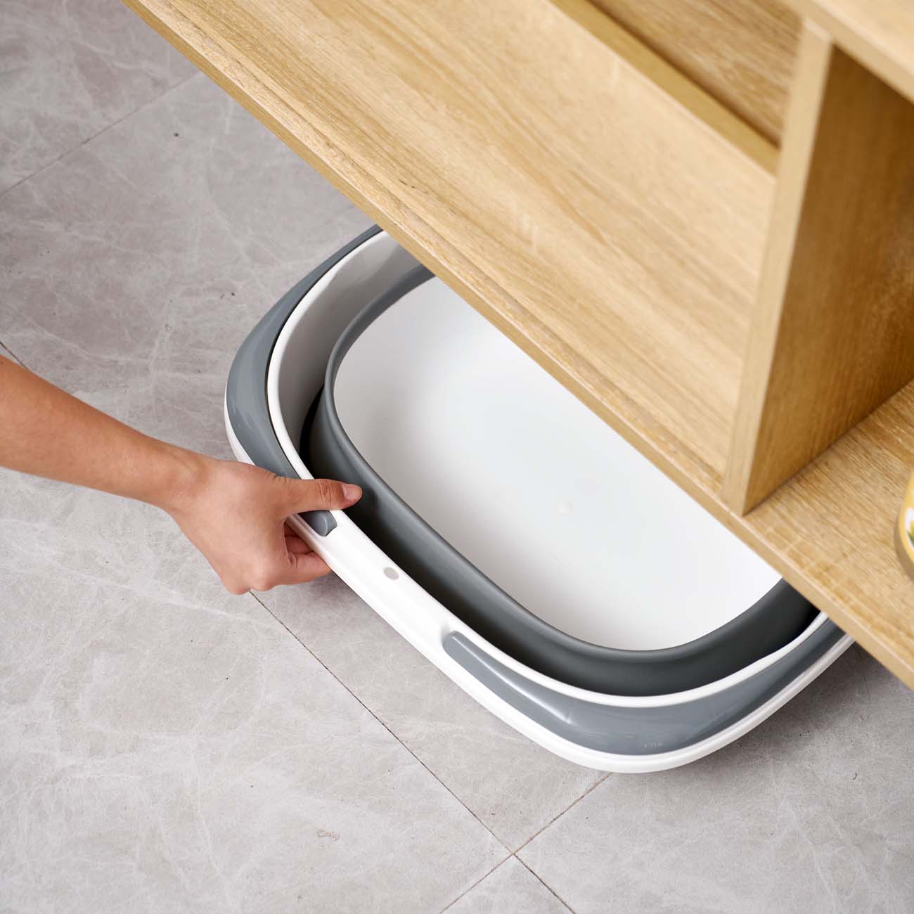 Folding Wash Basin with Handle Portable Mop Bucket Washbasin Plastic Foldable Foot Basin Travel Outdoor Camp Car Washing Basins