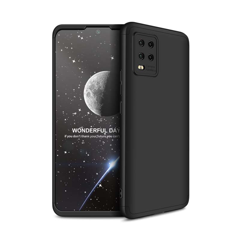 Gkk hoesje voor xiaomi  mi 10 lite 5g hoesje schokbestendig 360 volledige bescherming harde pc matte hoes voor xiaomi  mi 10 youth 5g чехол funda: Voor  mi 10 lite 5g / Type 1 --- zwart
