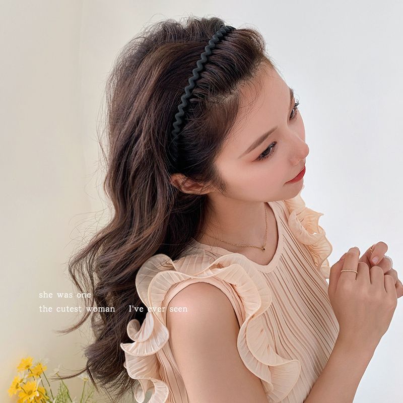 Bandas para el pelo antideslizantes para hombres y mujeres, 3/9 piezas, diadema Simple, banda para el cabello con forma de onda, accesorios para el cabello