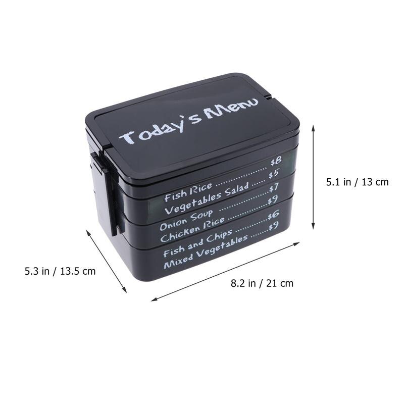 1PC 3 Layers Todays Menu Insulated Lunch Box Mess Tin Food Container for School Home Office