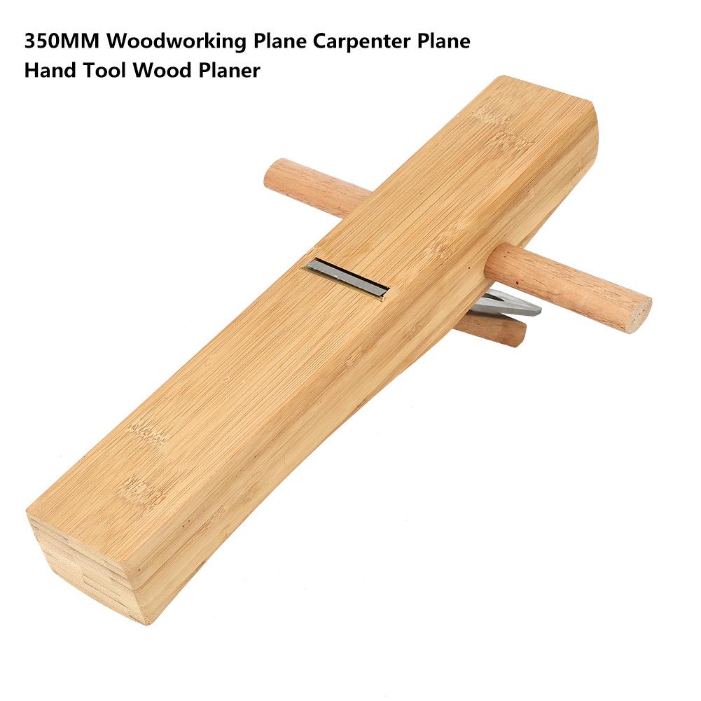 350MM Bamboo Woodworking Plane Carpenter Plane Hand Tool Wood Planer With Handle