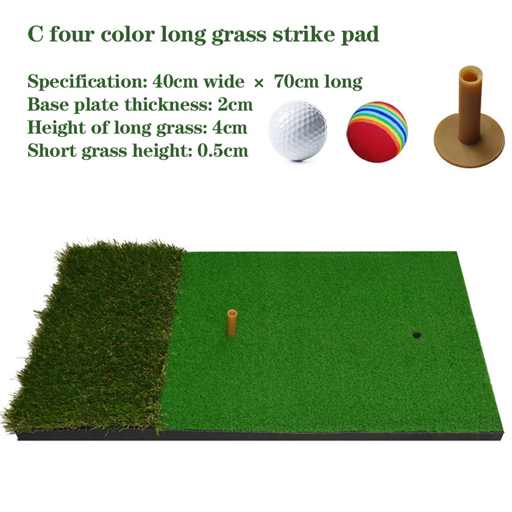TTYGJ Mini Golf Hitting Mat Indoor Portable Training Mat Golf Practice Grass for Ourdoor home Golf Game use: C