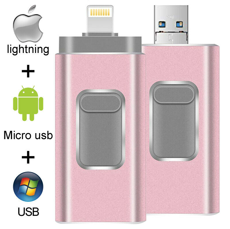 16 GB/32 GB/64 GB/128 GB/256 GB/512 GB OTG USB Flash drive 3 In 1Cle USB 3.0 Pendrive Sleutel Voor iPhone 5/6/7/8/X/ 11 iPod iPad Android PC