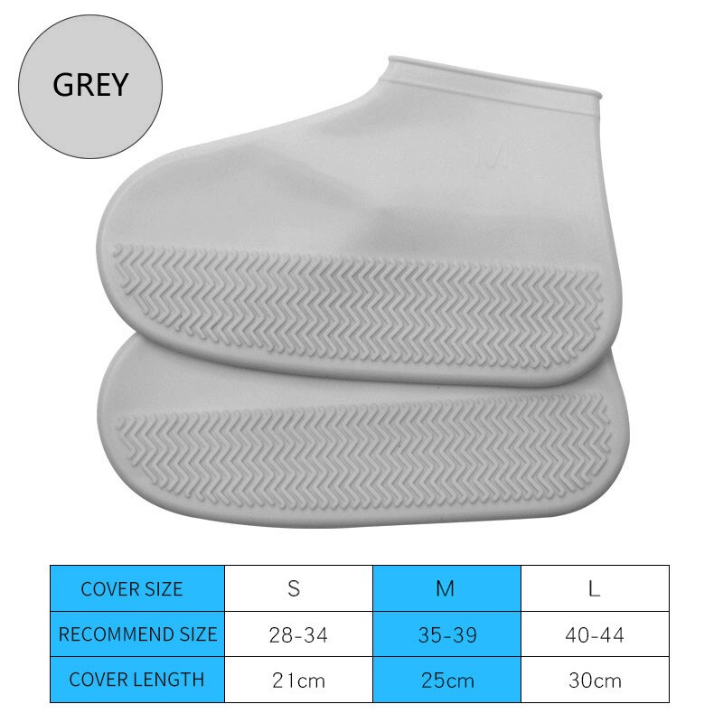 Couverture de pluie pour chaussures, caoutchouc imperméable antidérapant, bottes imperméables, semelles intérieures en Silicone réutilisables, chaussures de voyage: H-high quality / l