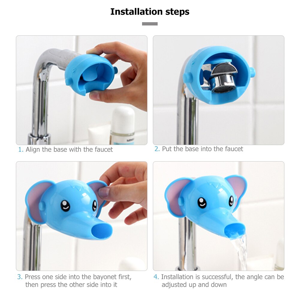 Faucet Extender Cartoon Water Tap Extension Tool Help Children Washing Hand Water Tap Cartoon Silicone Kitchen Water Tap Extend