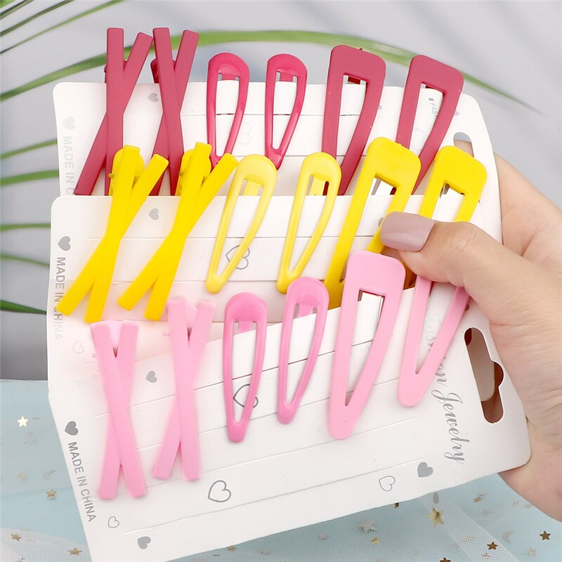 6 uds. De colores sólidos para niña de horquillas, Clips BB simples básicos, pasadores de Clip para el cabello coloridos y bonitos, accesorios para el cabello