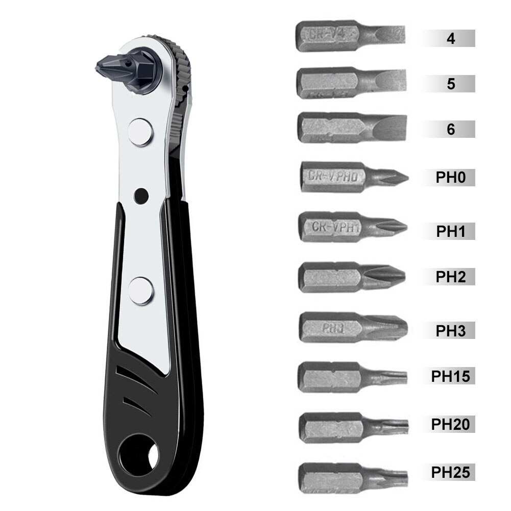 1/4 zoll Mini Ratsche aufladen Kopf einstellen schnell Freisetzung Hexagon Torx Buchse Schlüssel Schraubendreher Reparatur Werkzeug Auto Voertuig