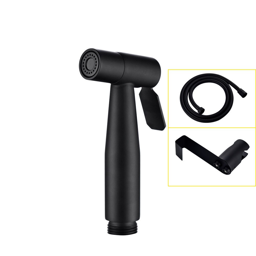 Sort håndholdt toilet bidet sprøjtesæt kit rustfrit stål hånd bidet vandhane til badeværelse håndsprøjte selvrensende: B